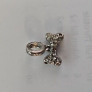 Dog Bone Rhinestone Charm